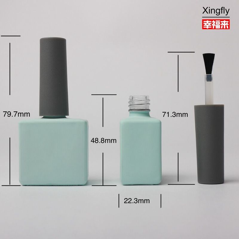 กระป๋องแก้วเล็บว่างเรียบ 14 มิลลิลิตร สีที่กําหนดเอง กระป๋องเล็บส่วนตัว UV Gel