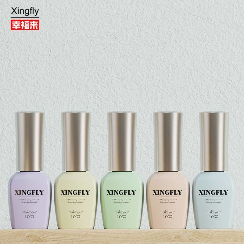 15 มิลลิลิตร เจลเลสเลสกล่องแก้ว ออกแบบตามความต้องการ เงินเปล่าสําหรับเลสเลสด้วยหมวกและแปรง