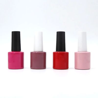 REACH Certified 7ml Nail Polish กระป๋อง วัสดุฐานแก้วที่มีแปรง