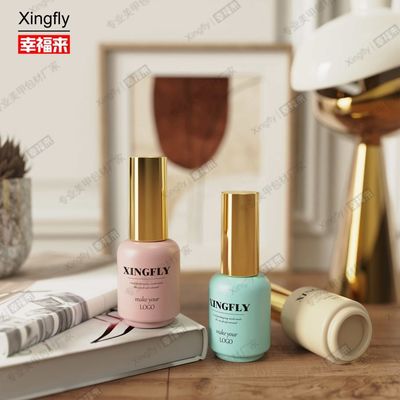 17ml เจลเลาส์เล็บกลมศิลปะเล็บที่กําหนดเอง LOGO เจลเลาส์เล็บบรรจุขวด