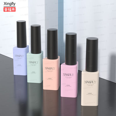 12 มิลลิลิตรองสามเหลี่ยมตามสั่ง ขายปลีก กระป๋องเยลเล็บ UV ข้างว่าง พร้อมปลายแปรง